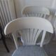 Set of 4 vintage bistro chairs from the 1970s in pearl grey.