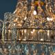 Pearl Bag, Chandelier Trimmed with Rows of Cut Crystal Beads, Circa 1