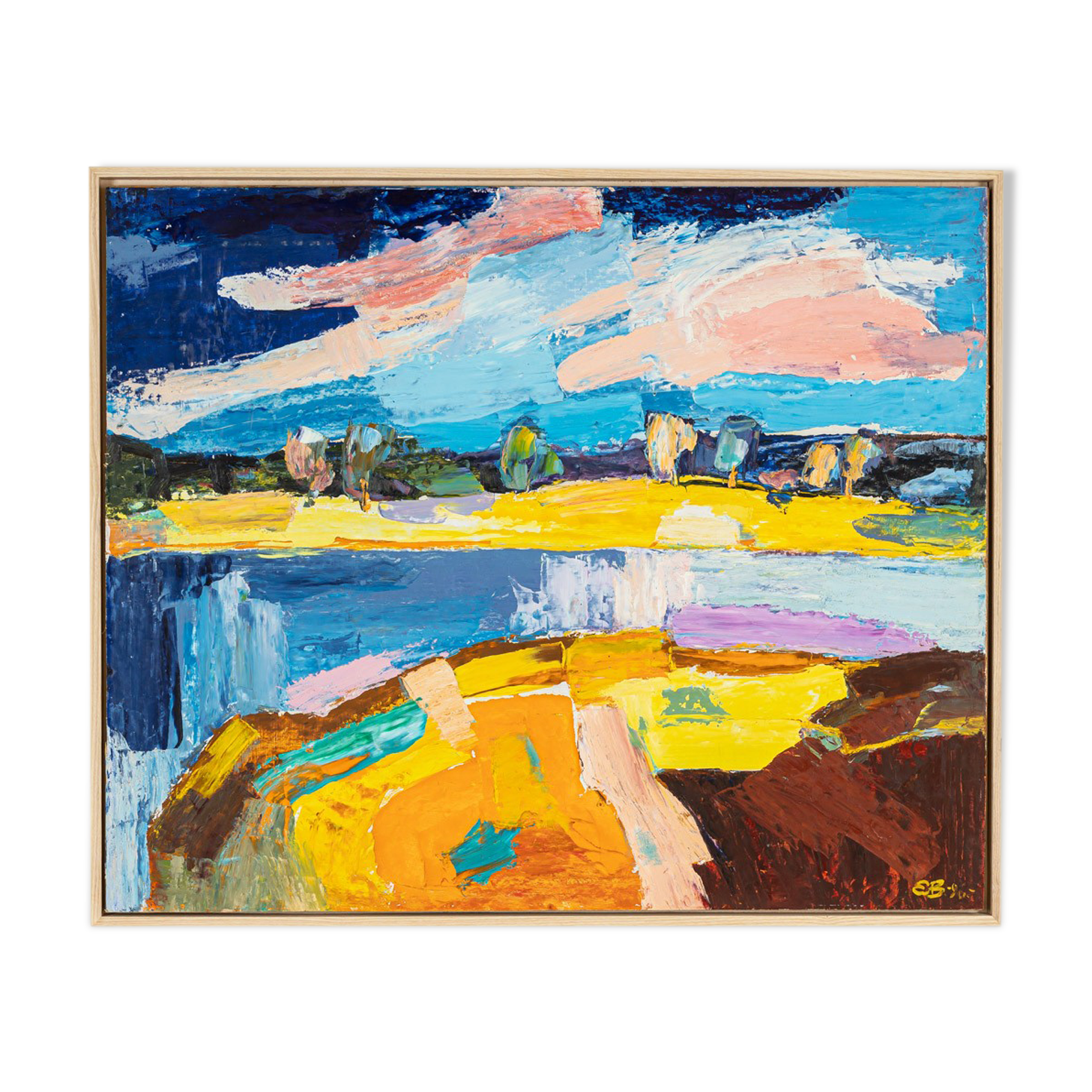 Heißer Tag, Acrylic on Cardboard, 82 x 68 cm