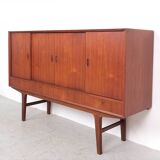 Danish design teak highboard, 1960s