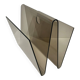 Smoked plexiglass magazine rack in the style of Michel Dumas, France, 1970s.
