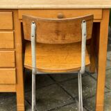 Vintage Pinewood Desk and Chair