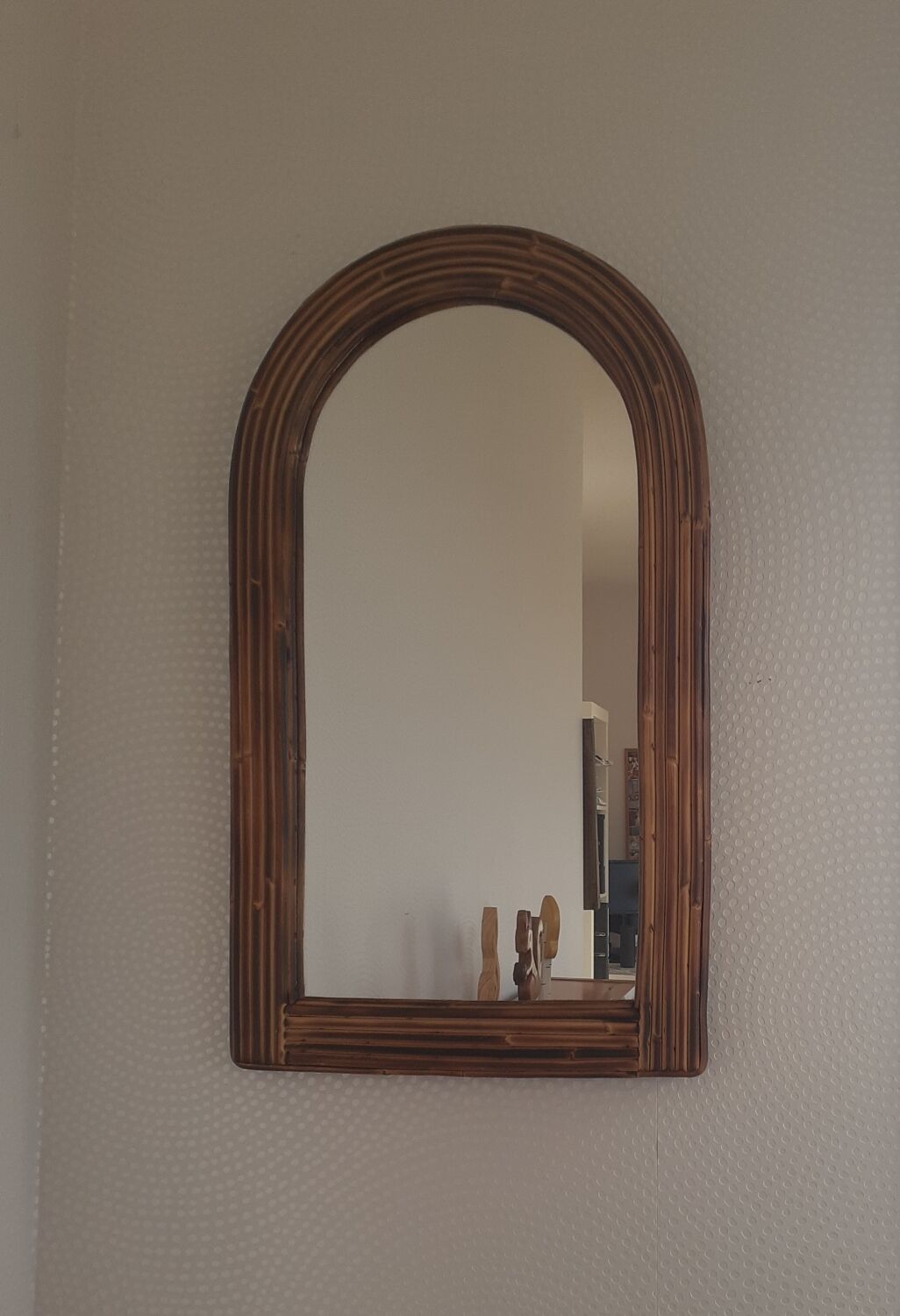 Rattan mirror