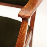 Vintage green mohair armchair eclectic style