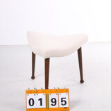 Scandinavian hocker reupholstered design 1960s