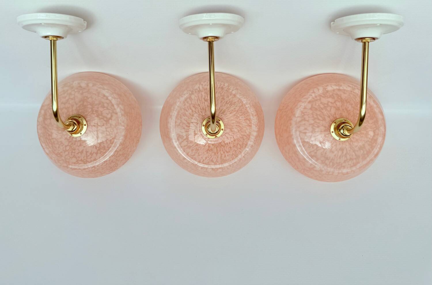 Appliques verre de Clichy moucheté