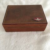 Cigar box or cigarettes in varnished wood