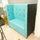 Seat "Scala" turquoise velvet leather black