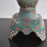 Pair of vases in cloisonné bird early twentieth
