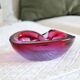 Murano sommerso pink and purple ashtray pocket emptier 1960