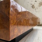 Italian coffee table elm magnifying glass