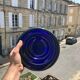 Cobalt blue glass ashtray by Enzo Mari, Circa. 1980