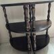 Pair of modular corner shelves in half-moon console – Napoleon I style