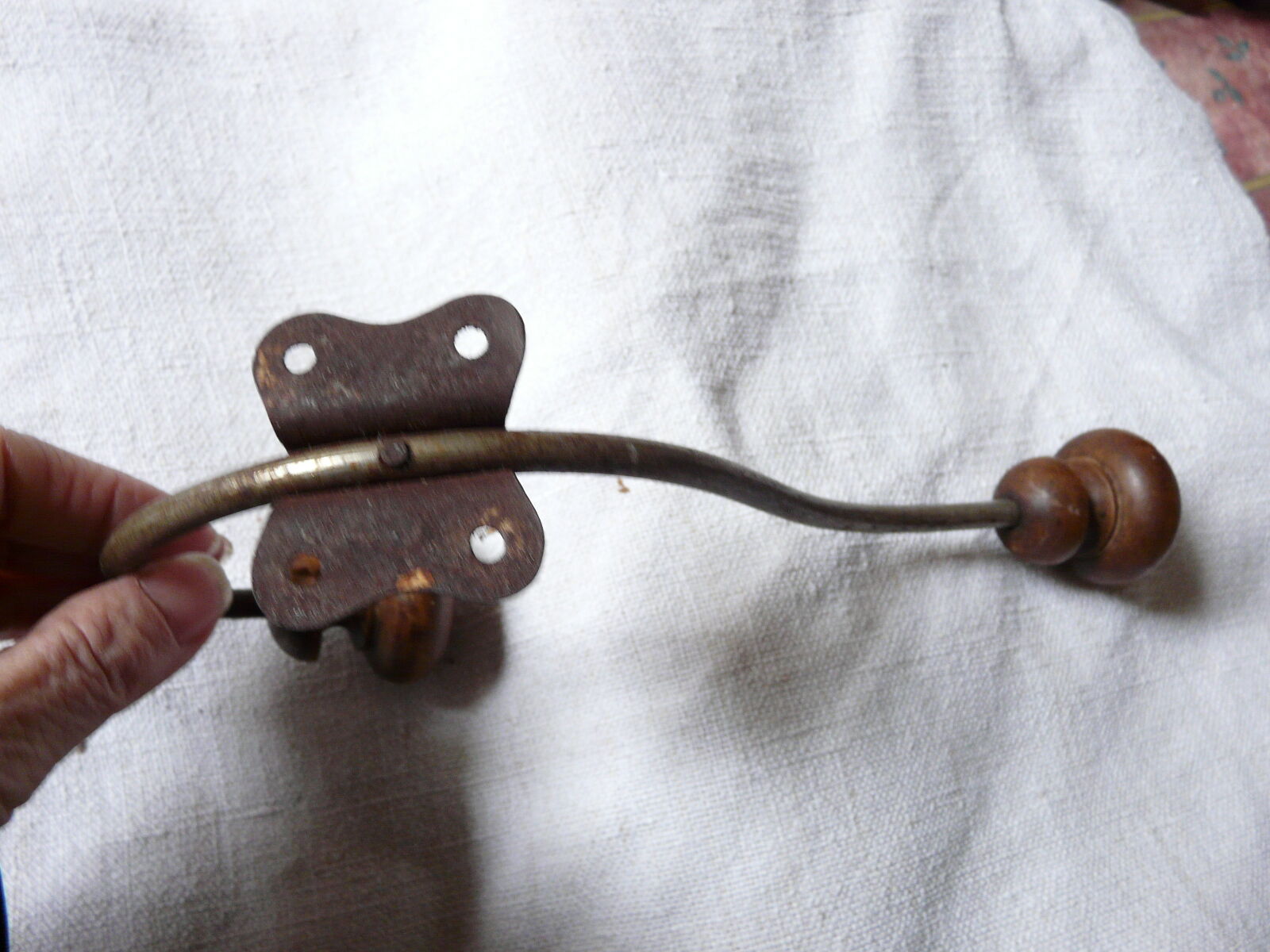 Double patère bois et métal