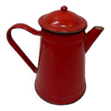 Red enameled iron coffee maker 1940