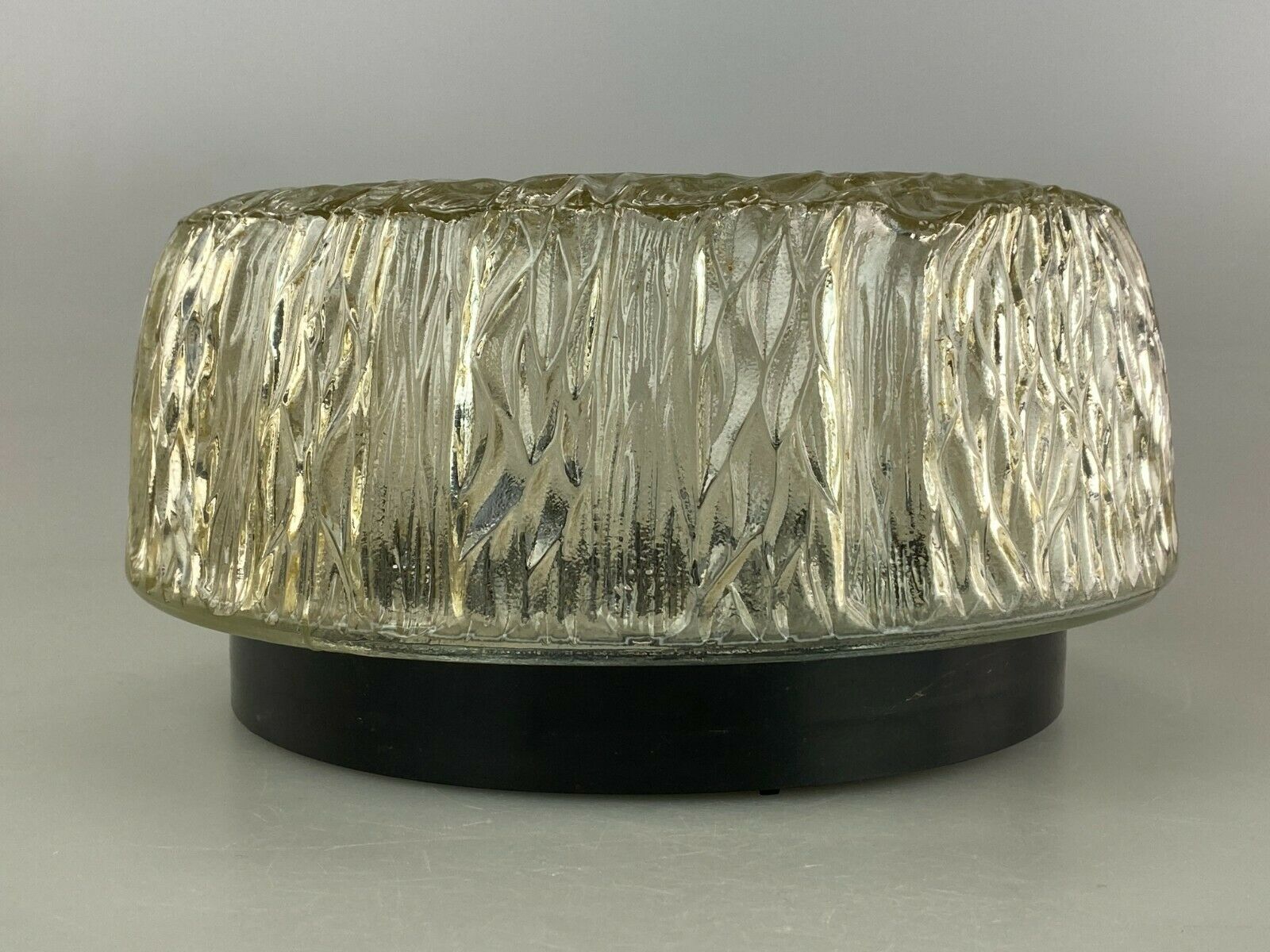 60s 70s Lamp Plafoniere Flush Mount Glass Space Age Design 70s