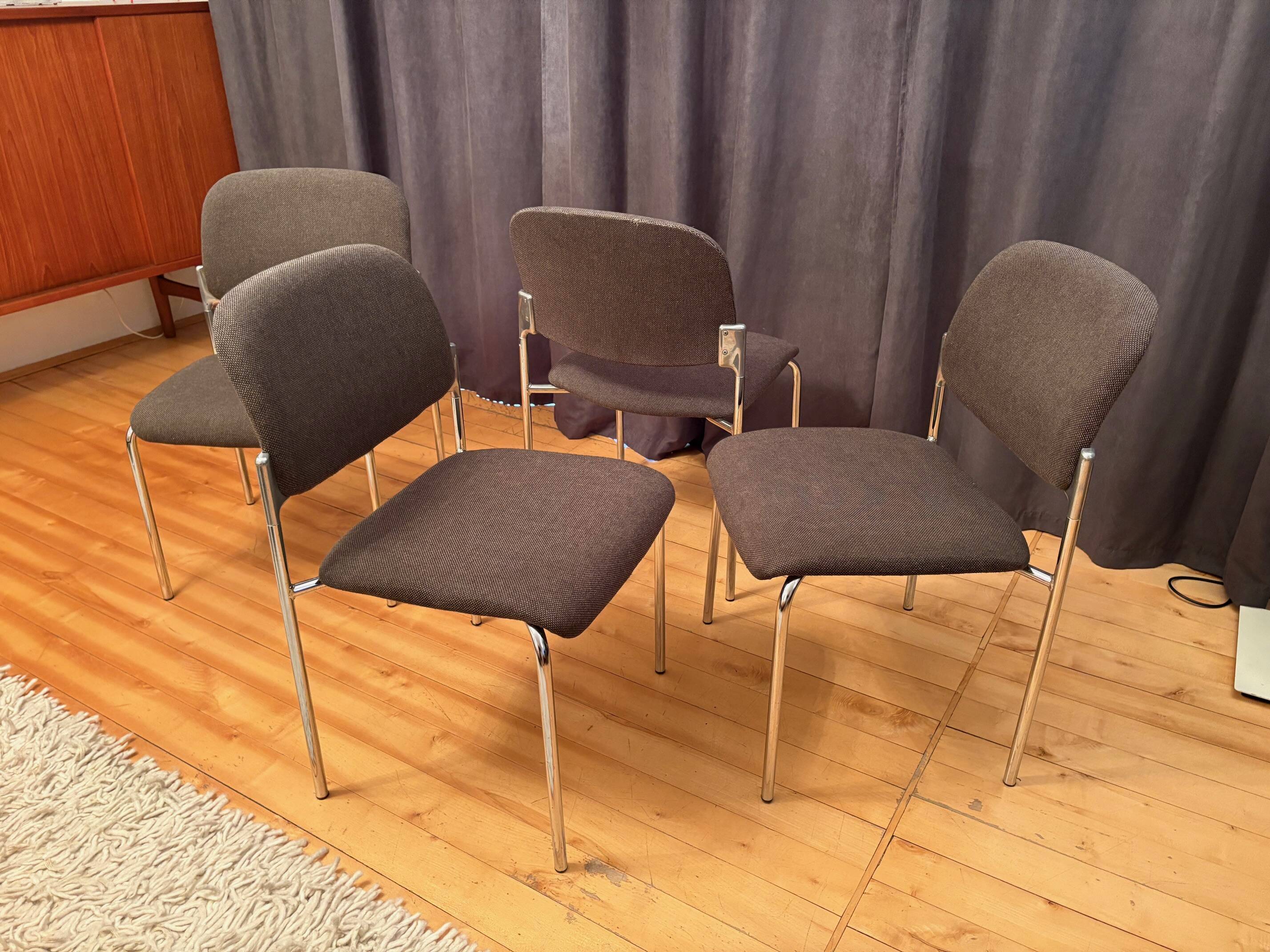 Set of four chairs, 1980s