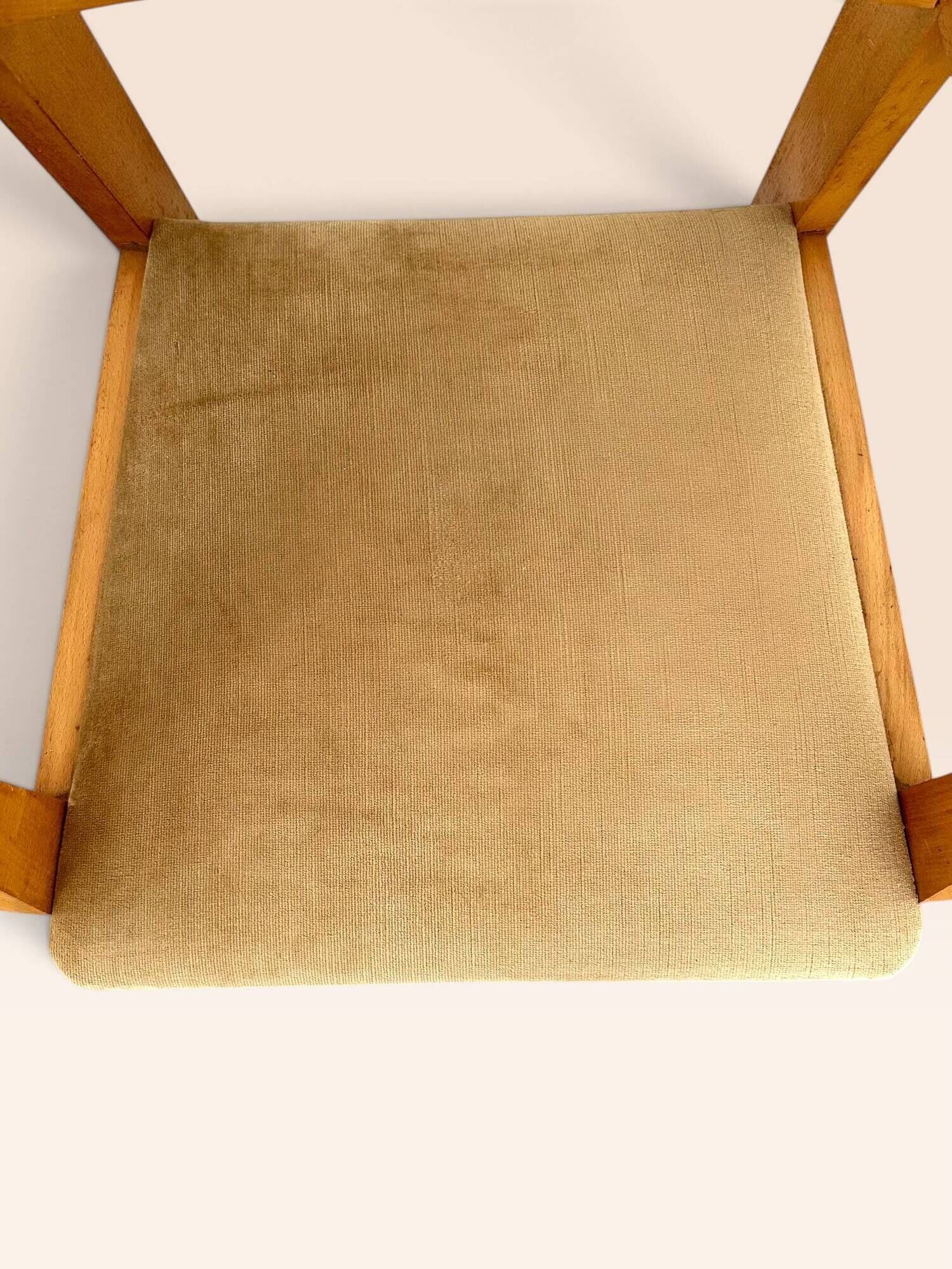 Mid-century armchair in blonde beech