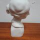 Bust biscuit porcelain Limoges young woman head after Donatello