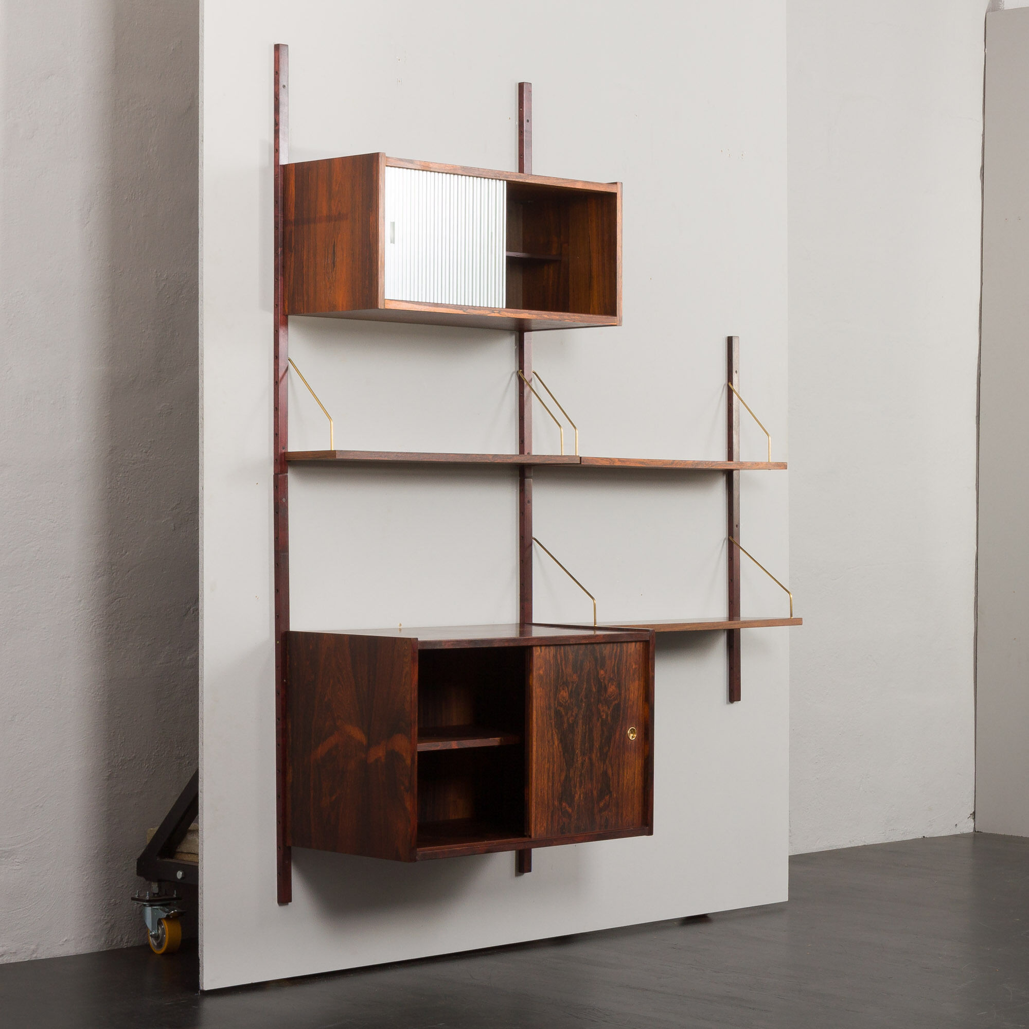 rosewood wall unit by Preben Sorensen for PS System, Randers, 1960s