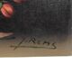 Vintage Floral Still Life Painting Signed J. Rems 60x50cm