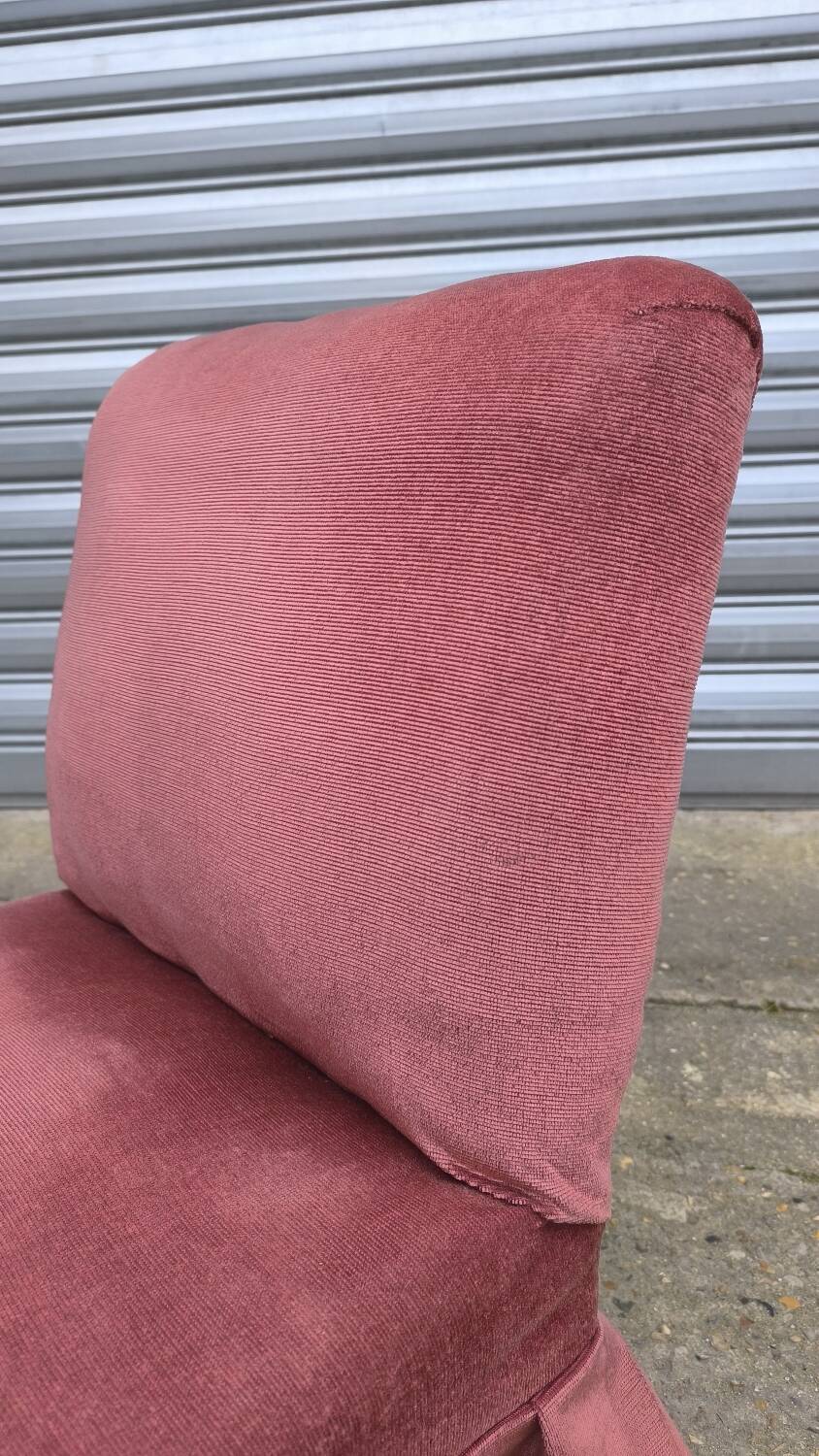Pink velvet cocktail chair