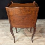 Pair of Louis XV style walnut bedside tables, right and left