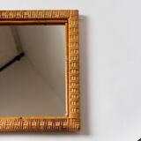 Rattan mirror, 1970s
