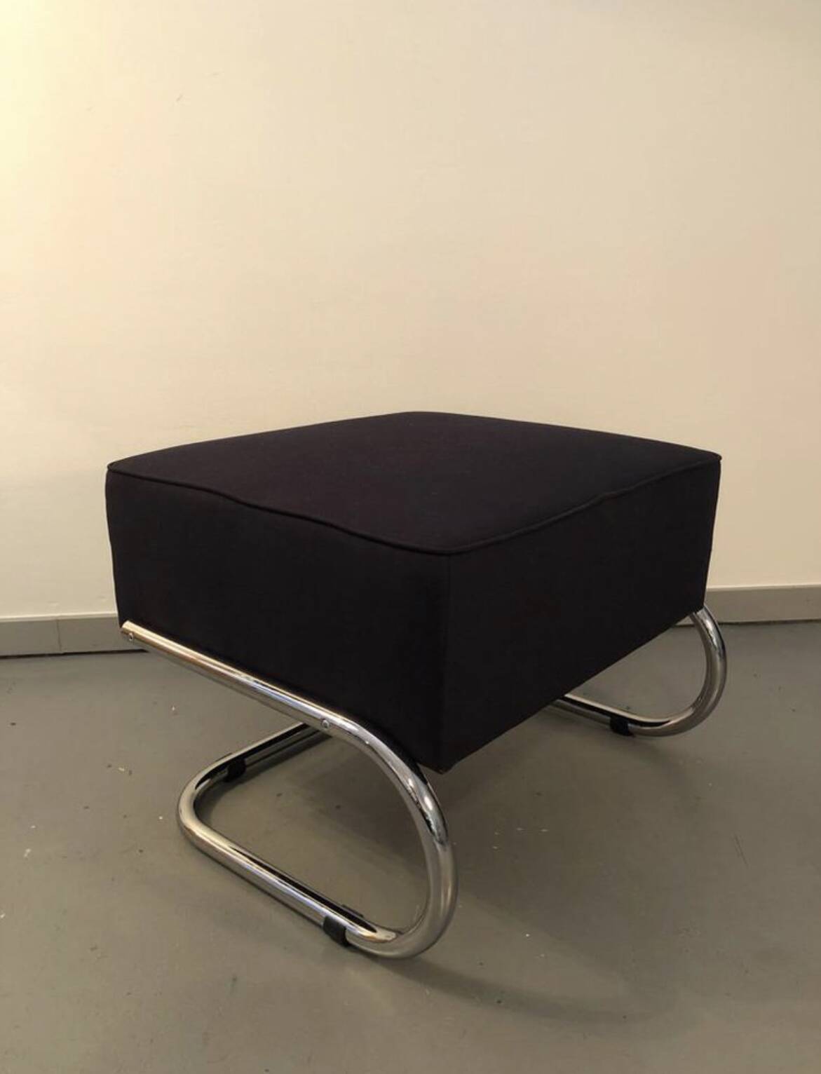 Vintage Bauhaus Tubular Taburet Ottoman