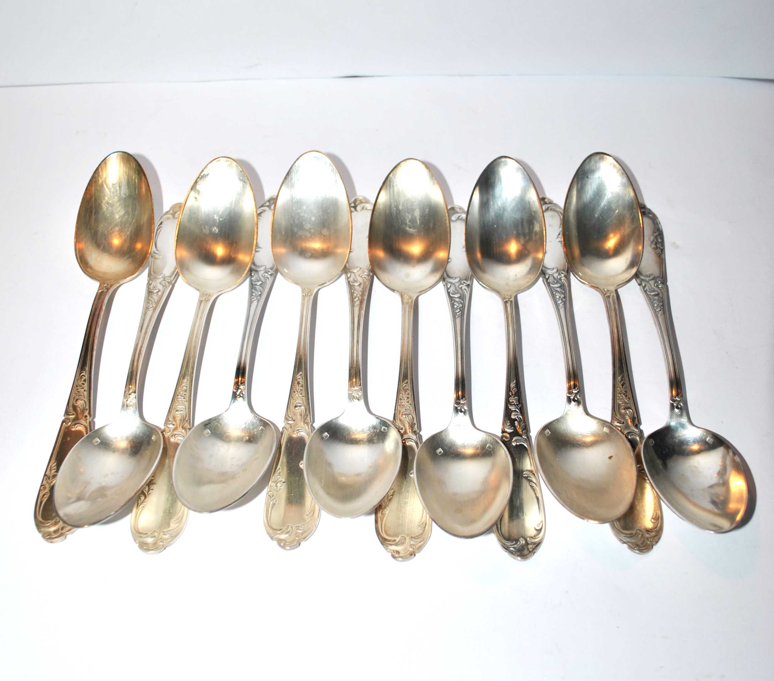 Housewife 48 vintage table cutlery in silver metal sfam - knife spoons coffee fork x12
