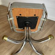 Vintage office chair – Mid-Century style Chrome and Faux leather