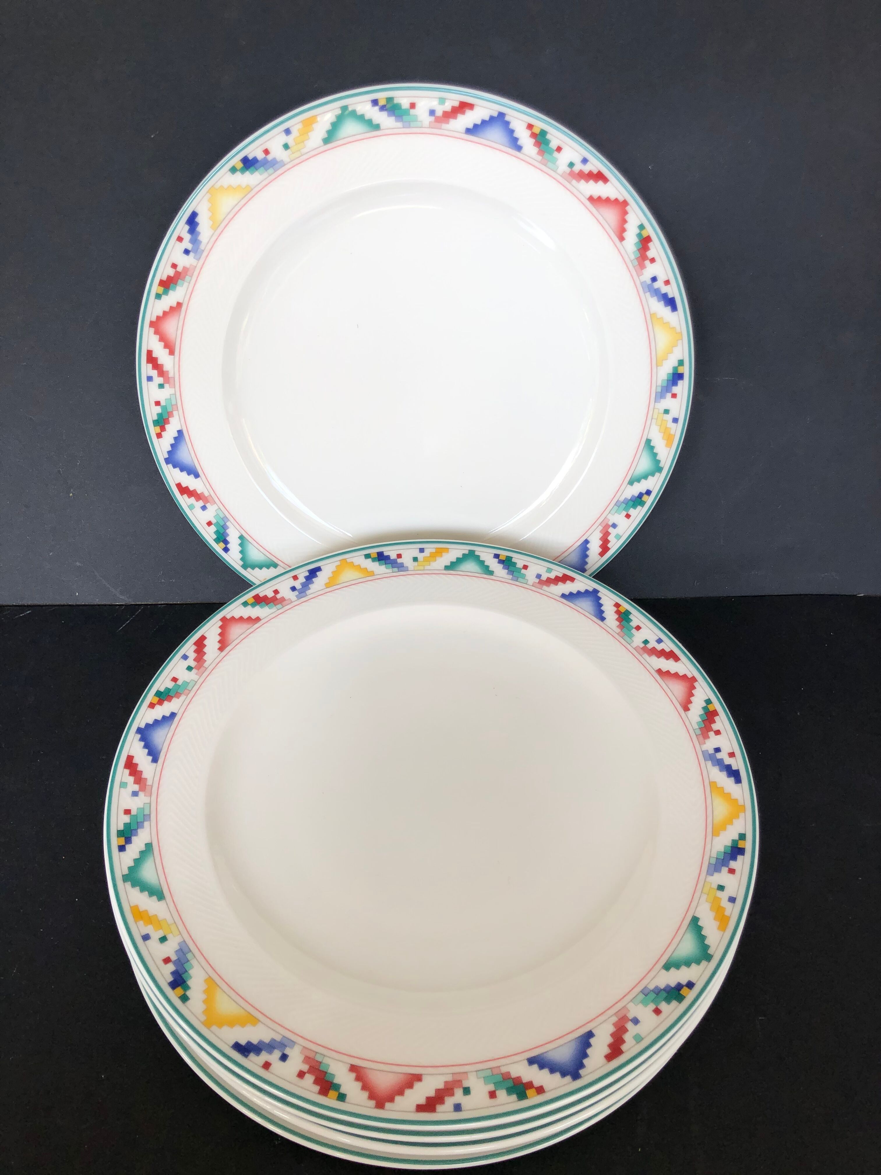 Villeroy and boch six dessert plates Indian look