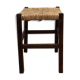Tabouret bois et paille