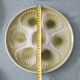 Lot of 8 vintage oyster plates moulin des loups - sage green - fran