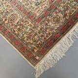 Vintage Turkish Silk Rug, 180x116 cm, Kayseri, Pink Blue Green, Handmade