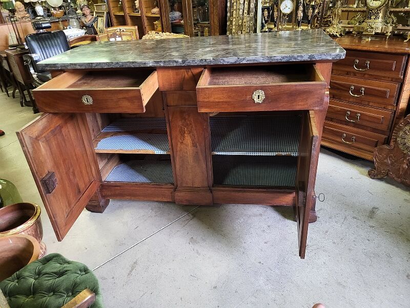 Bahut 2 doors 2 drawers in walnut period restoration a crosse