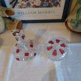 Ancienne bonbonnière et flacon art déco en cristal Henkel