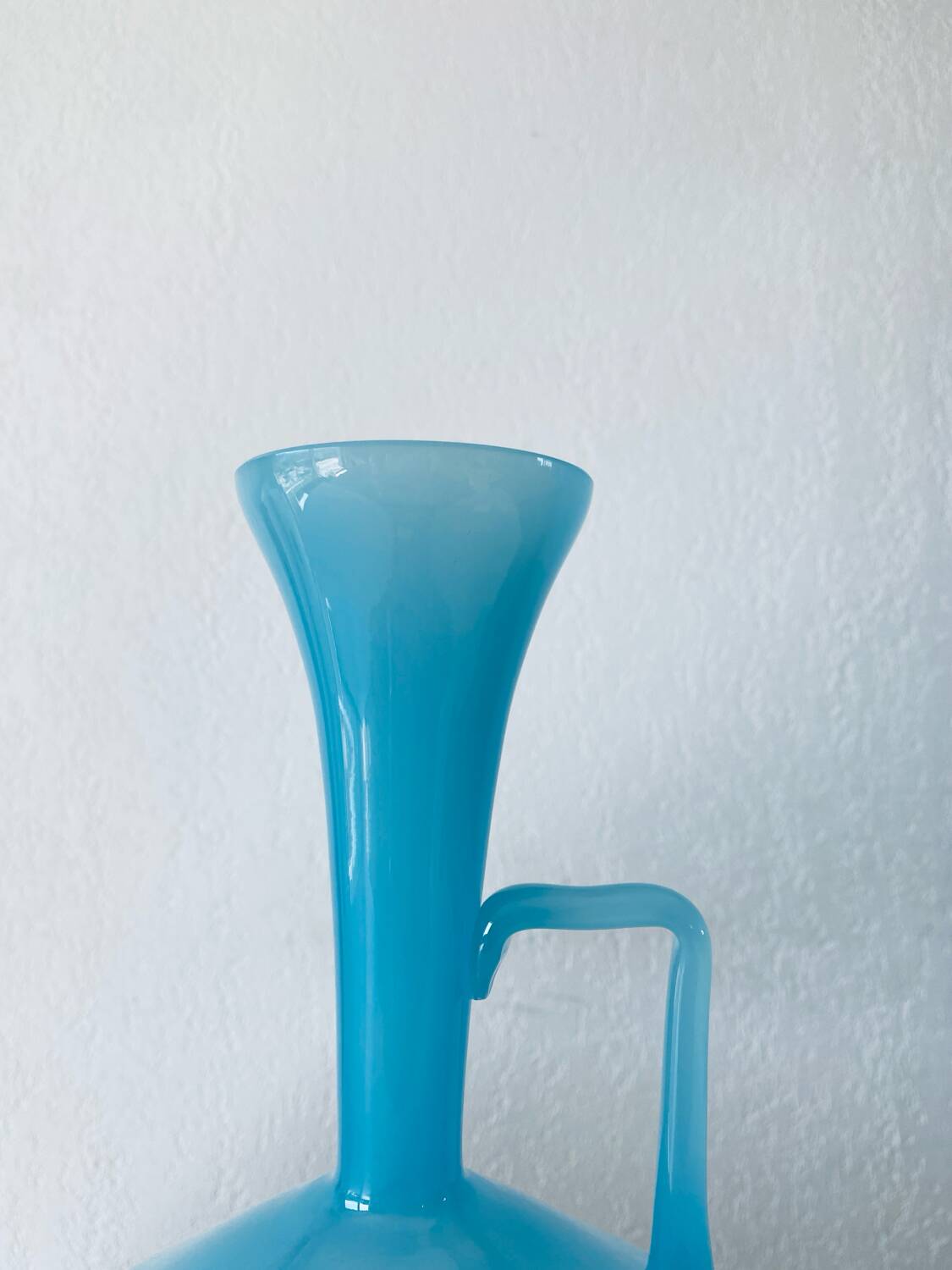 Blue opaline carafe