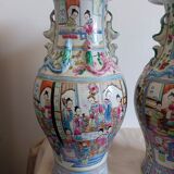 CHINA pair of baluster vases