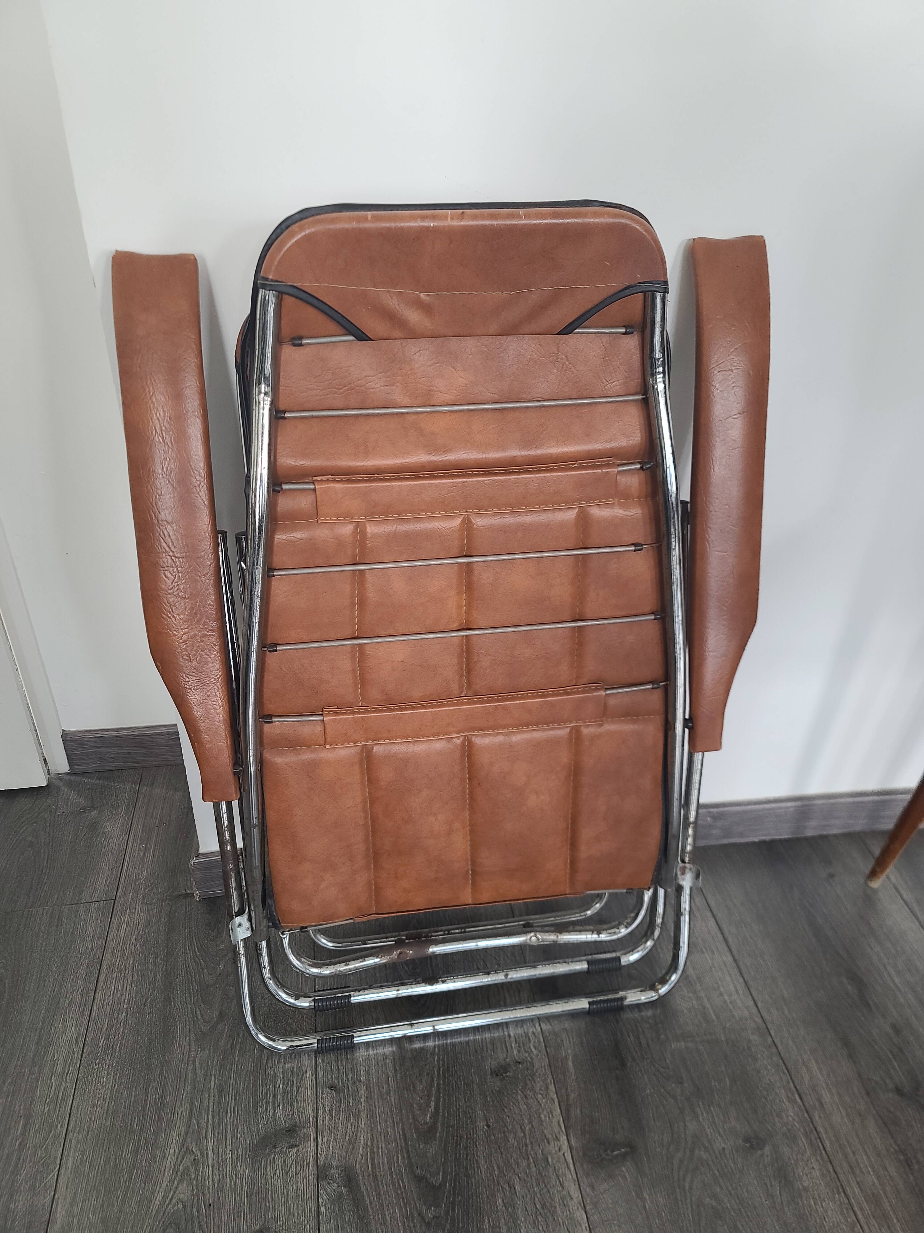 Maule Marga folding armchair, vintage Italian design, 70s