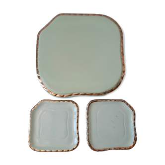 Lot d’un dessous de plat et de deux dessous de bouteille Salins