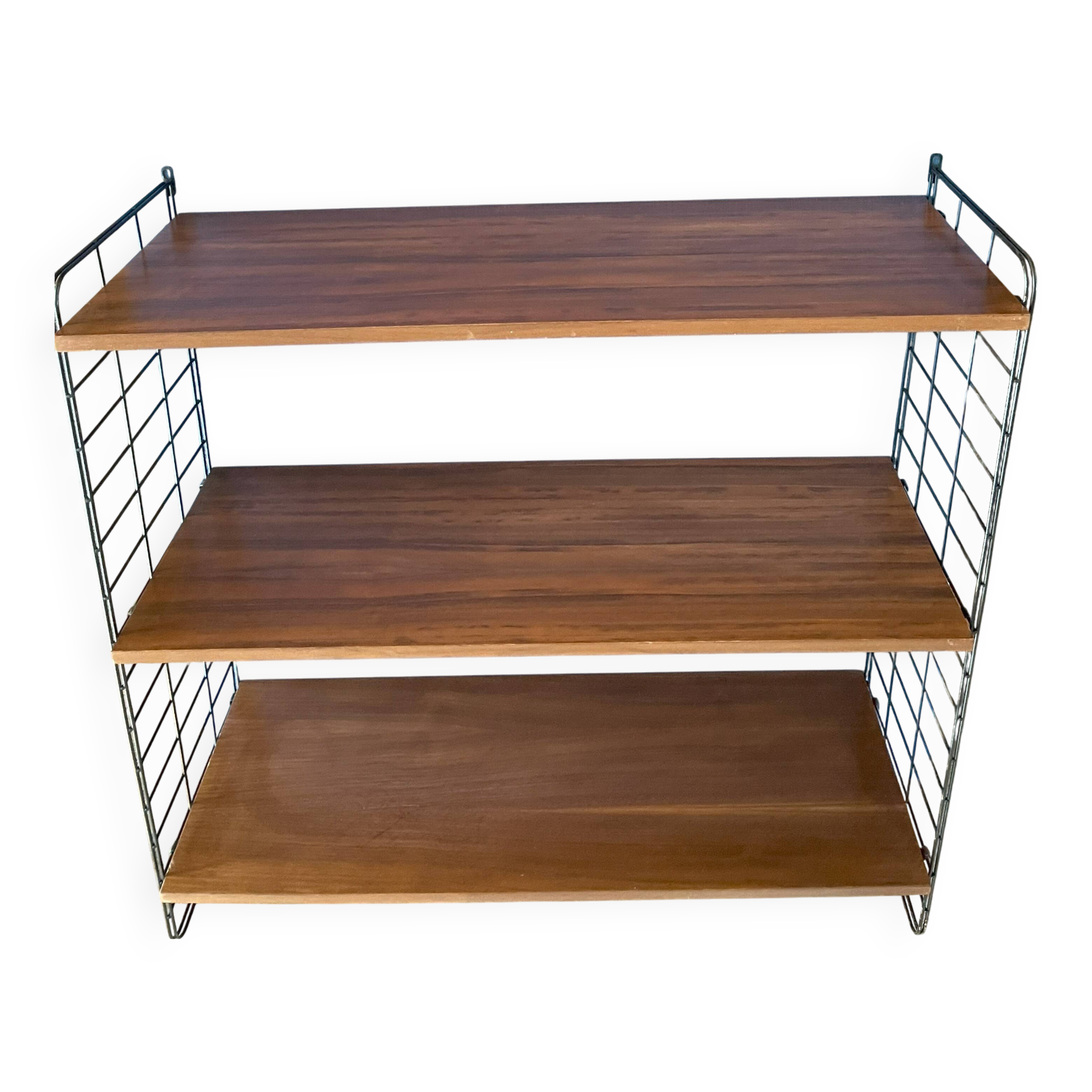 3 teak wall shelves, Nils Strinning