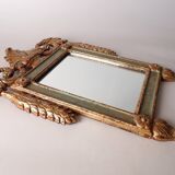 Hand carved wooden mirror