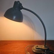 Industrial Desk Lamp Bauhaus, Marianne Brandt, Kandem, Glass Base, 1930s