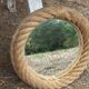 Set of 2 Audoux and Minet mirrors with rope from the 1950s.