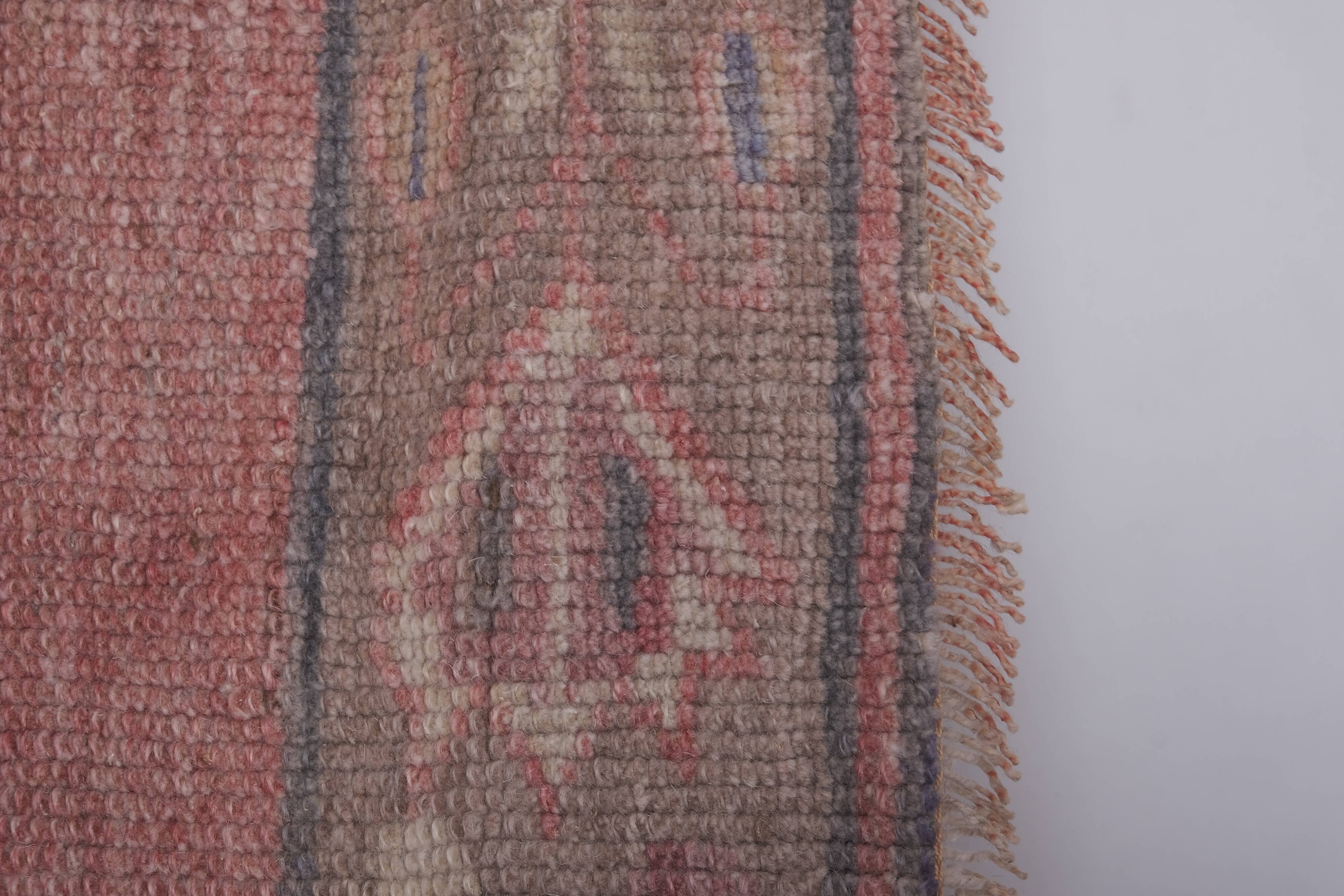 Vintage Turkish rug from Oushak, hand-woven 100x353 cm