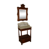 Dressing table and mirror in Walnut around 1880