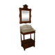Dressing table and mirror in walnut, circa 1880