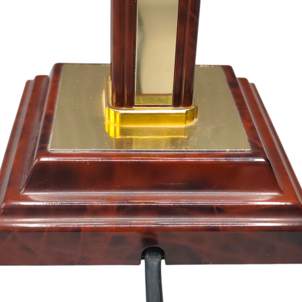 Lampe de table vintage Deschuytener – Monteuse N°17 - Effet écaille de tortue