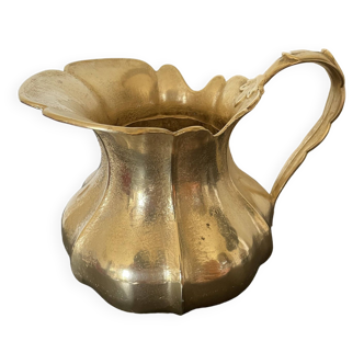 Golden brass pitcher